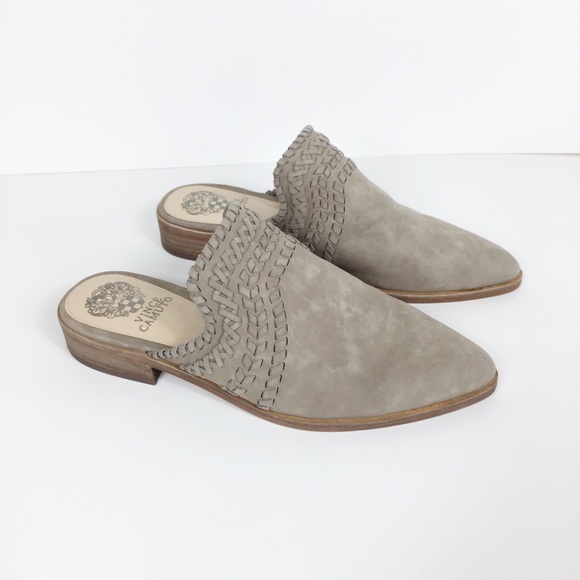 Vince Camuto Shoes - NWT Vince Camuto Beige Leather Mules 7.5
